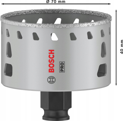 Sharrë rrethore për pllaka Bosch Pro Power Change Plus Diamond Grit, 70mm, për gur edhe xham