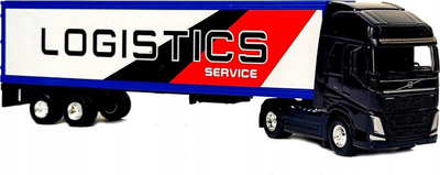 Lodër kamion Welly Volvo FH 600, me rimorkio, shkallë 1:64, shumëngjyrësh