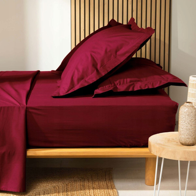 Çarçaf fitted dopio BIOLINA Cotton, 140x190 cm, pambuk organik, bojë taupe