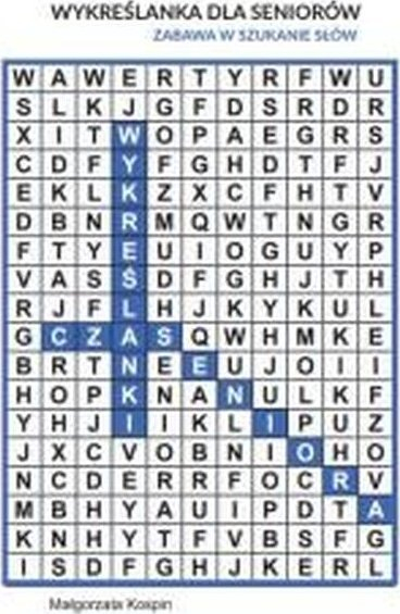 Libër me fjalëkryqe Małgorzata Kospin, për të moshuar, format A4, me shumë ngjyra