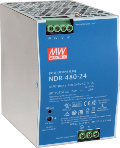 Индустриско напојување LevelOne POW-2462, 24V DC, 480W, за DIN шина