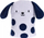Ndalesë dere Home Styling Collection Happy Bumper, 1 kg, me qenush, e bardhë me blu