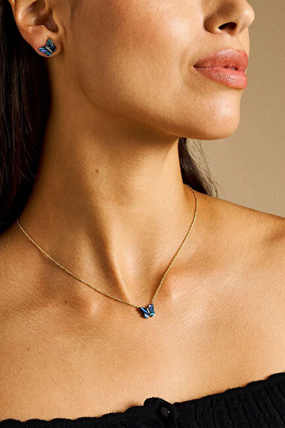 Varëse për femra Fossil Charming Gold-Plated Necklace Sutton JF04812710, e artë/ shumëngjyrëshe