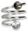 Unazë Levien Rivoli Crystal & Black Diamond, 53 mm