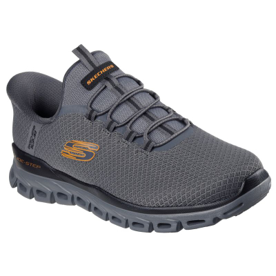 Машки спортски патики Skechers Glide-Step Noxus Slip-ins, Air-Cooled Memory Foam, мрежа, сиви