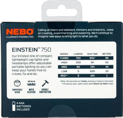 Llambë koke Einstein 750 Nebo, e zezë