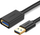 Kabllo USB Ugreen 30125, USB A në USB A, 0.5m, e zezë