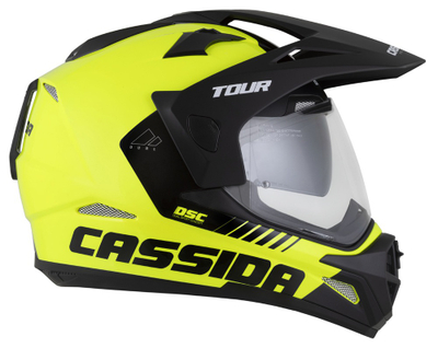 Helmetë moto CASSIDA Tour 2.0 Dual, ECE 22.06, Pinlock ready, yellow fluo e zezë matt