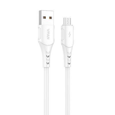 Kabllo USB në Micro USB Vipfan X12, 1m, 3A, e bardhë