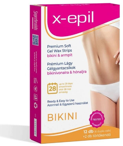 Shirita depilimi me dyll X-Epil Silky Finish për sqetull dhe bikini, 12 copë