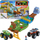 Set loje Hot Wheels Monster Trucks Wreckin Raceway, me 2 kamiona Bigfoot dhe Gunkster, shumëngjyrësh