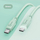 Kabllo USB Usams USB C në USB C Lithe, 1.2 m, 100W, e gjelbër