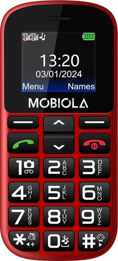 Мобилен телефон Мобиола Z, 2.2\" TFT, Dual SIM, со маса полнач, црн