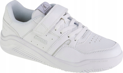 Atlete fëmijësh Joma Platea Low Jr 2402, mbyllje me shirit ngjitës, të bardha