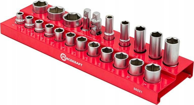 Set çelësash goditës Forcekraft Impact 1/2", 10-32mm, 22 pjesë, i zi