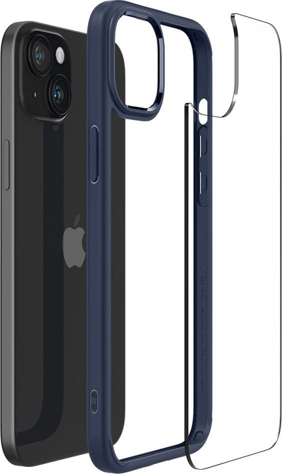 Kapak telefoni Spigen Ultra Hybrid, për iPhone 15 Plus, blu navy