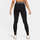 Спортски хулахопки Nike Pro Dri-FIT за девојчиња, еластични, со висок струк, црни