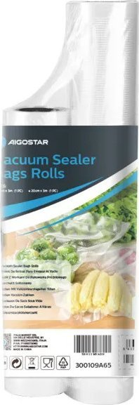 Qese vakumi Aigostar Vacuum Sealer Bags Rolls, set 3 copë, transparente