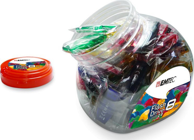 USB flash Emtec C410 Candy Jar, 32GB, USB 2.0, set 80 copë, shumëngjyrëshe