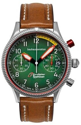 Orë dore Bauhaus Aviation Eurofighter 25764, 41mm, kronograf, jeshile