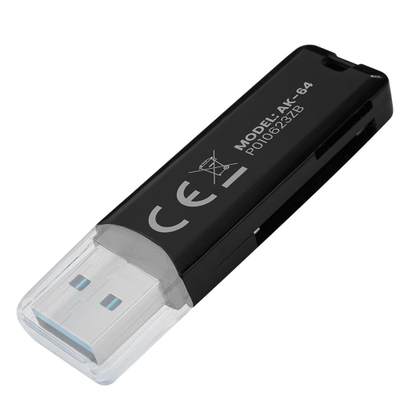 Читач на мемориски картички SAVIO AK-64, USB 3.0, црн
