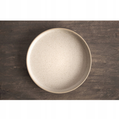 Pjatë e sheshtë Verlo LESS, 22 cm, porcelan, bezhë