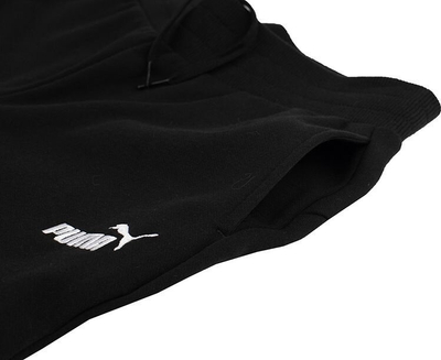 Trenerka për goca Puma ESS+ Embroidery High-Waist Pants FL W, bel i lartë, me mansheta, e zezë