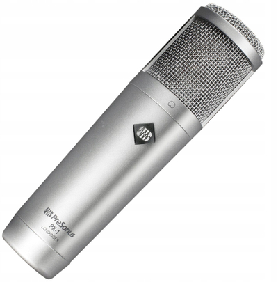 Mikrofon kondensator PreSonus PX-1 me diafragmë t’madhe, ngjyrë argjendtë