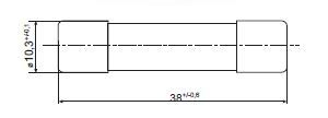 Lidhës cilindrik Eti-Polam, CH10 x 38 mm gG 16A - 002620009