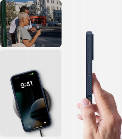 Mbulesë telefoni Spigen Liquid Air, për iPhone 16 Plus 6.7", TPU, blu navy