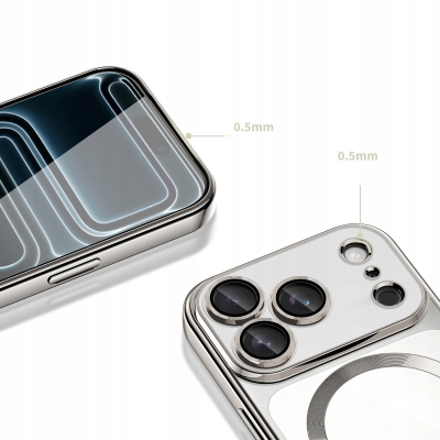 Këllëf telefoni Tech-Protect MagFlex për iPhone 17 Pro, MagSafe, i argjendtë