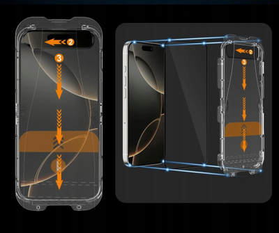 Xham mbrojtës ekrani Hofi Tech-Protect Quick Set Spy+ për iPhone 16 Pro, ruajtje privatësie, 2 copë në pako, transparent
