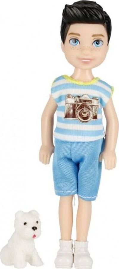 Kukull djalosh Mega Creative Doll Boy, 13cm, me qenush, shumëngjyrëshe