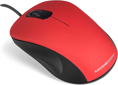 Mouse Modecom M10S Silent, optik, me kabllo, i kuq