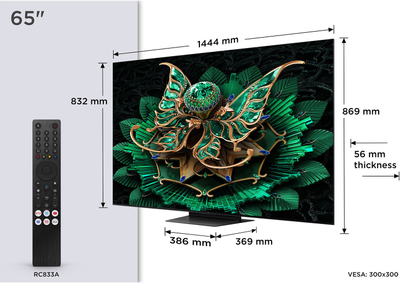 Televizor TCL C7K Premium QD MiniLED, 65", 4K, i zi