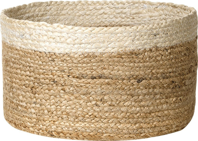Set shportash dekorative Beliani Tajori, 3 copë, prej jute natyrale, bezhë
