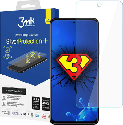 Folie mbrojtëse 3MK Silver Protect+ për Xiaomi Redmi Note 11S 4G, antibakteriale, me montim me xhel, transparente