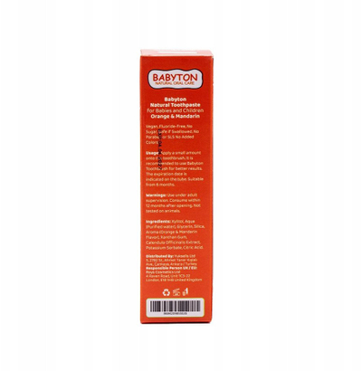 Pasta dhëmbësh Babyton Kids, agrume, pa fluor, 50g