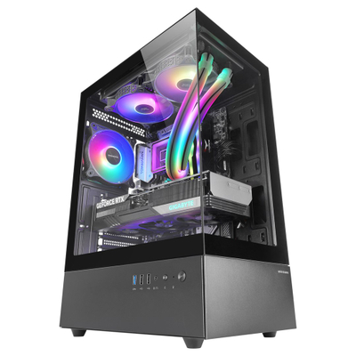 Kuti gaming Mars Gaming MC-XO, ATX Mid-Tower, xham i temperuar, e zezë
