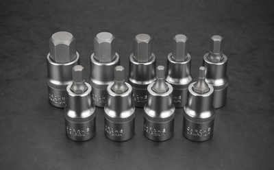 Set bitash gjashtëkëndorë Neo 08-705, 1/2", H4-H17, 9 pjesë