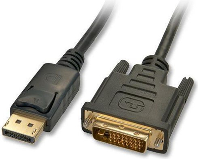 Kabllo Lindy DisplayPort - DVI-D, 1m, e zezë