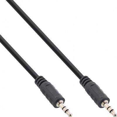 Kabllo InLine,  3.5mm, 1.2m, e zezë 