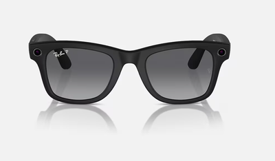 Syze të mençura Ray Ban Meta Wayfarer Gen 1, lente të polarizuara, Bluetooth dhe Wi Fi, të zeza matte