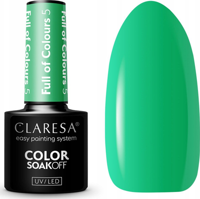 Llakk hibrid për thonj Activeshop Claresa Full of Colours 5, 5g, jeshil