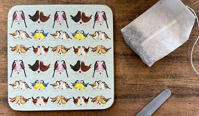 Set nënshtrues Teka Cup Mat C241 Pairs of Birds, coaster dhe trivet, shumëngjyrësh