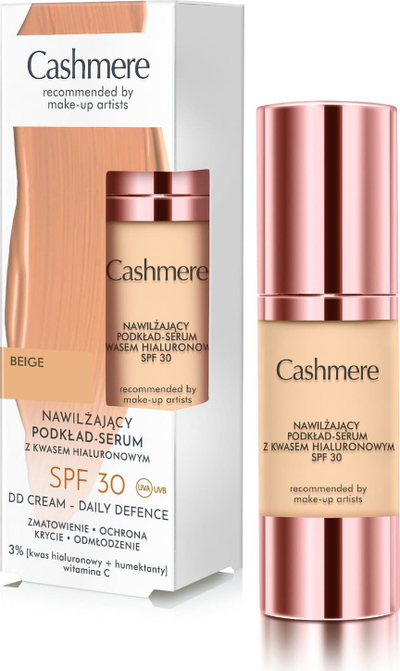 Serum pudër fytyre DAX Cashmere DD, hidratues, SPF 30, beige, 30 ml