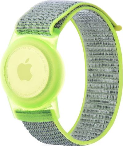 Rrip për AirTag Mobile Origin AirTag Strap, najlon elastik, i gjelbër