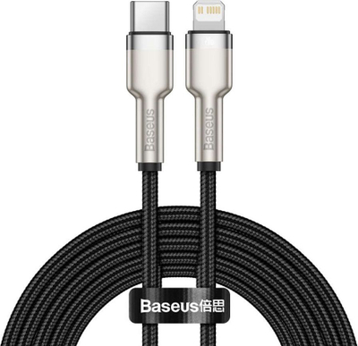 Kabllo BASEUS Cafule Series, USB-C - Lightning, M/M, 20W, 2m, e zezë