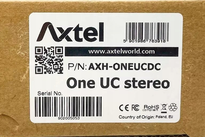 Слушалки Axtel Office, со микрофон, кабел 3.5 mm и USB A, црни