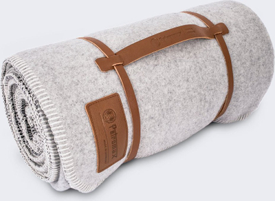 Batanije Petromax Wool Blanket, 150 x 200 cm, lesh 100%, gri e errët Smoke White